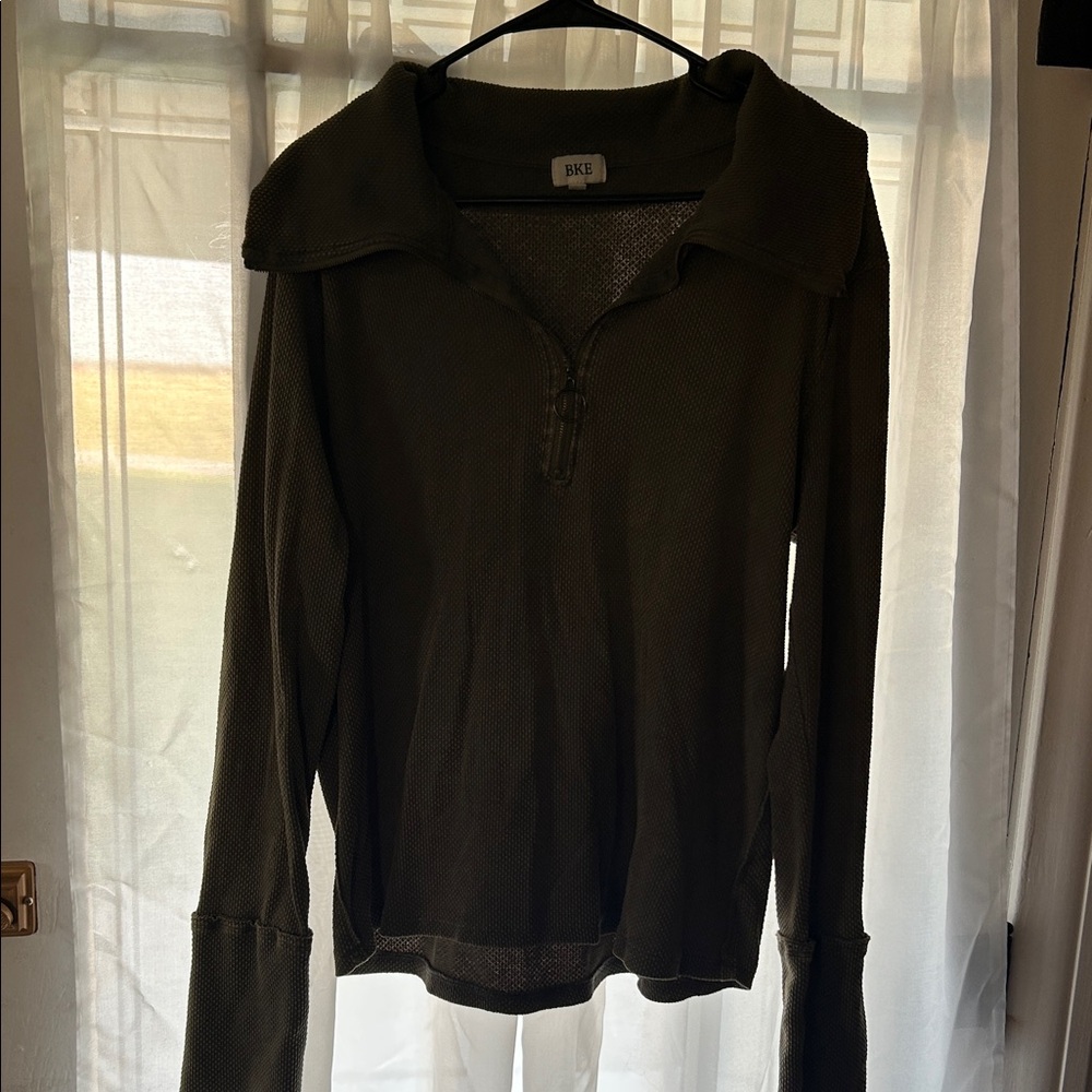 BKE Olive Green Lightweight Pullover